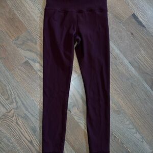 Athleta Burgandy Ribbed 7/8 Leggings Athletic Size Medium